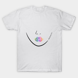 Dungeon Mistress - rainbow & black - LGBTQ+ ttrpg dice T-Shirt